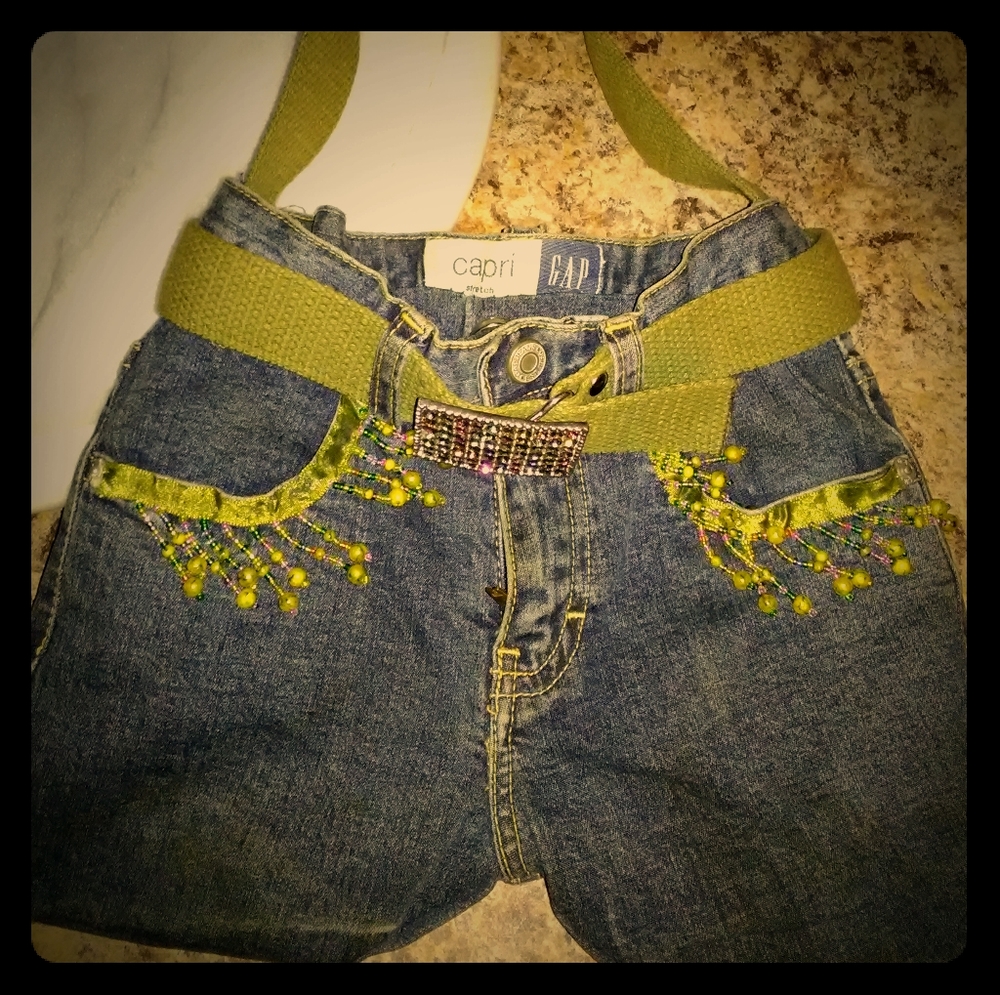 Hand made Gap bluejean shorts purse